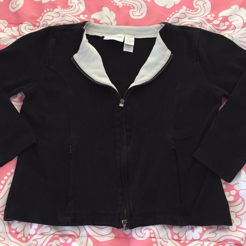 Liz Claiborne soft fitted cotton knit sweater